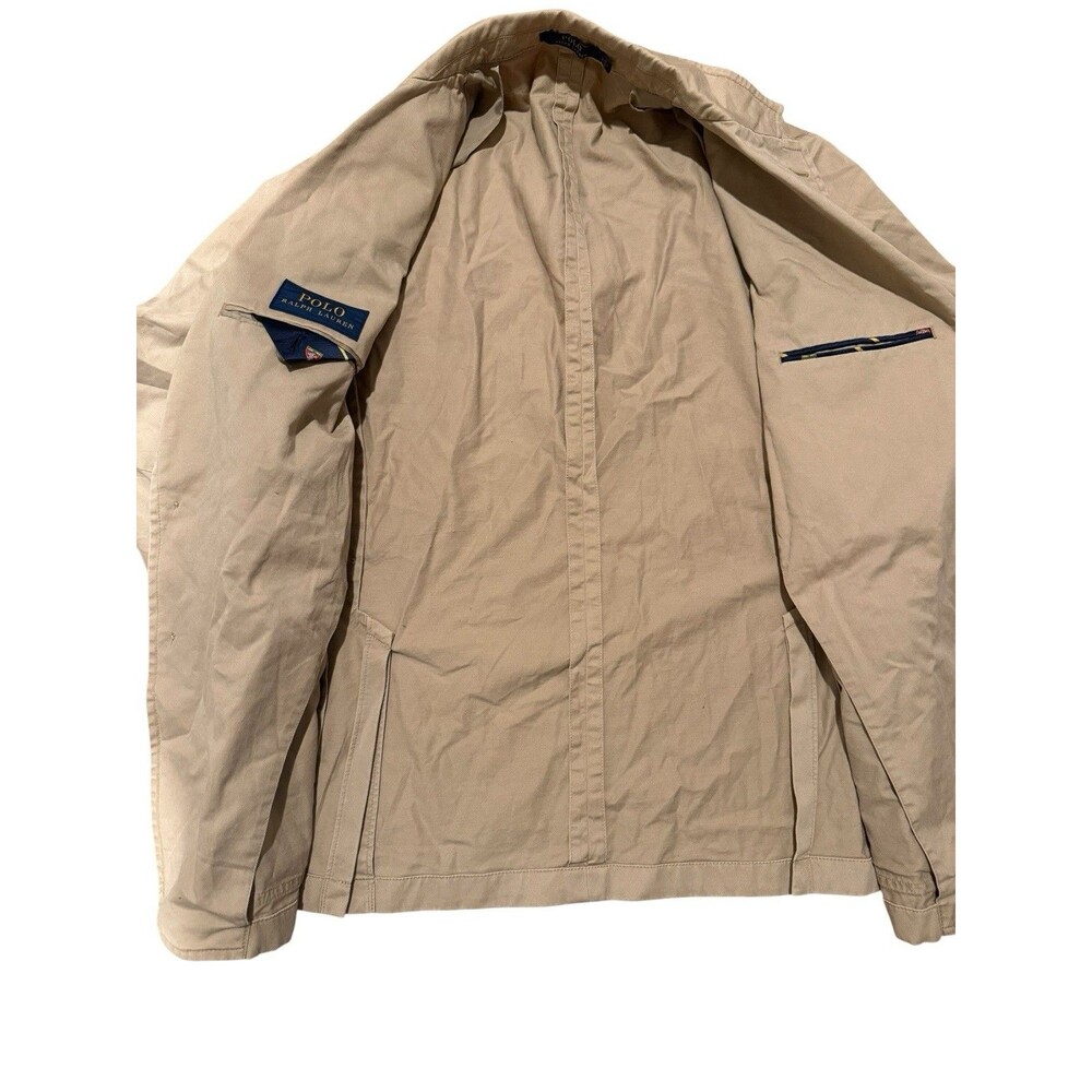 Polo Ralph Lauren Men’s Cotton Khaki Chino Blazer Sport Coat Preppy XL - Picture 4 of 5